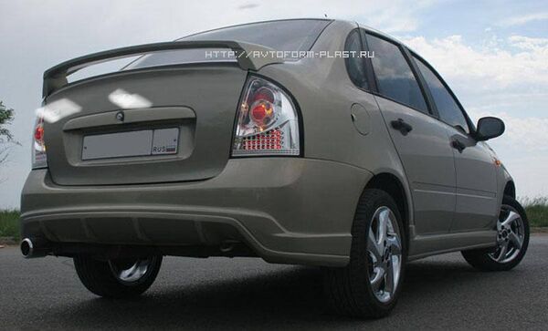 Задний бампер "Снайпер" на  1118 седан