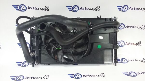 Радиатор охлаждения двигателя и кондиционера для Лада Гранта в сборе нового образца (автомат)