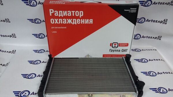 Радиатор охлаждения двигателя алюминиевый ОАТ на ВАЗ 2103-2106