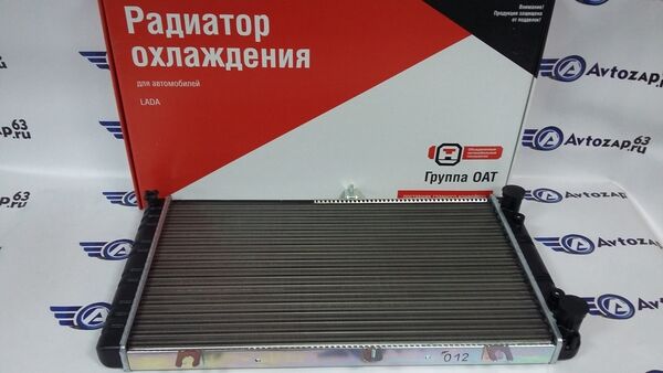 Радиатор охлаждения двигателя алюминиевый ОАТ на ВАЗ 2110-2112