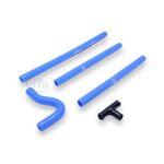 Патрубки системы отопления для а/м  2112 с тройником (4дет) силикон синий ПТП