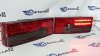 Светодиодные задние фонари красные с серой полосой на ВАЗ 2108-2109, 2113, 2114
