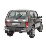 Защита заднего бампера «Уголки Люкс» нержавейка на  Урбан