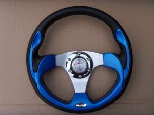 Спортивный руль "Blue Steel" для автомобилей  синий