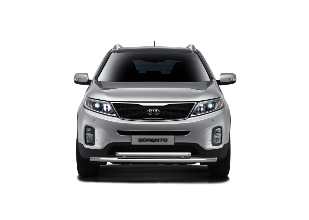 Защита переднего бампера двойная d51-63 на KIA Sorento