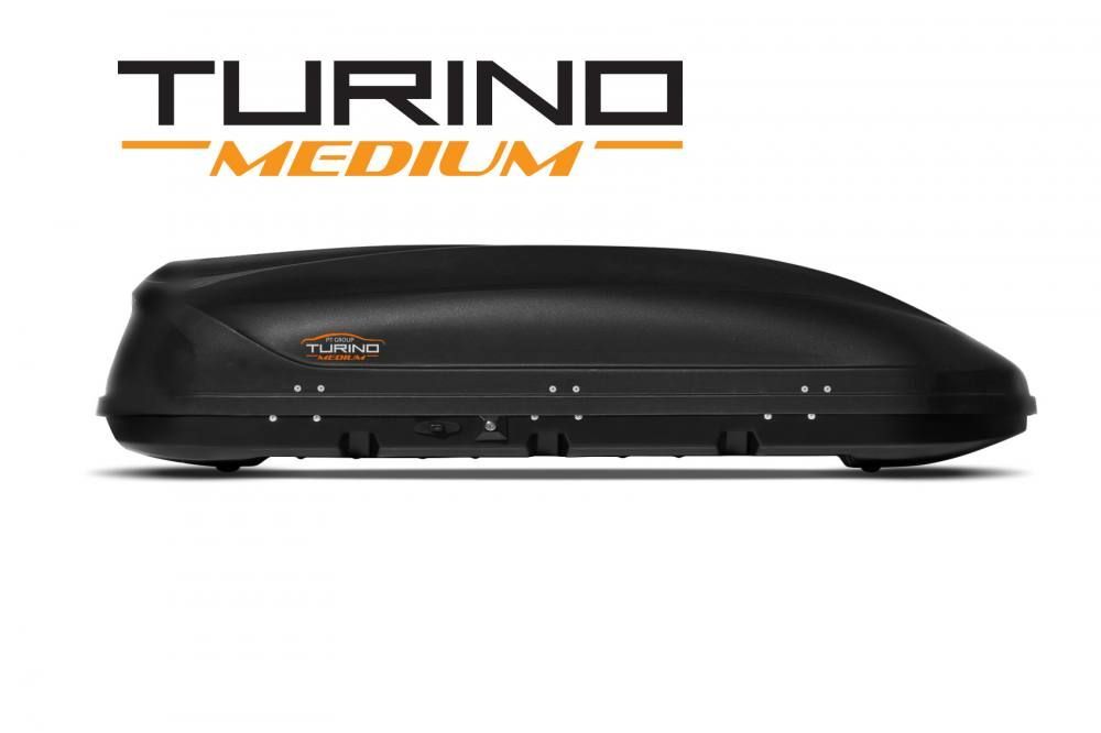 Автобокс на крышу черный Turino Medium (460 л) Аэродинамический