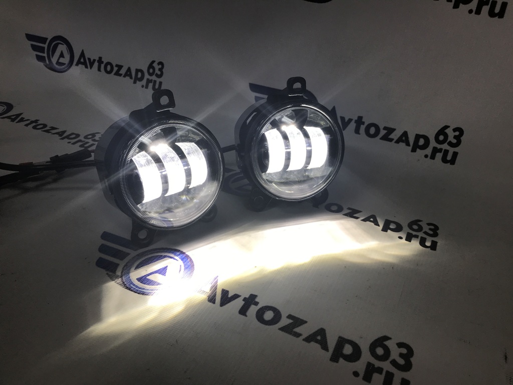 LED ПТФ Sal-Man двухрежимные на  Приора, Шевроле 