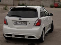 Накладка заднего бампера на KIA RIO "Vita DM"(2011-2013)