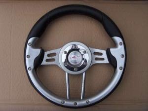 Спортивный руль "Silver Sport" для автомобилей  серебристый