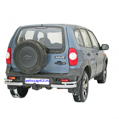 Защита заднего бампера "Уголки двойные" (d 63.5)  2123  RS, нержавейка   (restyling. с 2009)