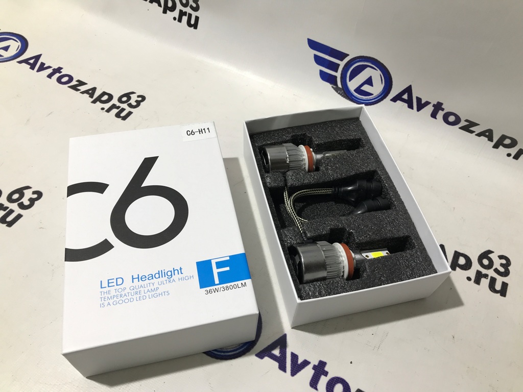 Светодиодные лампы C6 LED 6000K H11