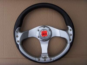 Спортивный руль "Silver Steel" для автомобилей  серебристый