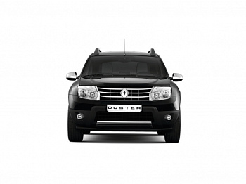Защита переднего бампера двойная d51-63 с полимерным покрытием на Renault Duster