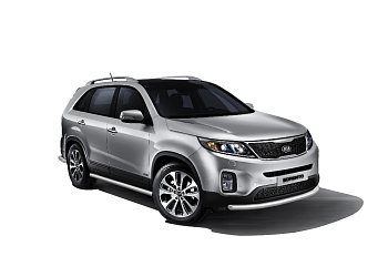 Защита порогов d63 на KIA Sorento
