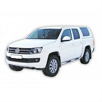 Защита порогов «Труба с проступью» d63,5, VOLKSWAGEN Amarok, окрашенные.